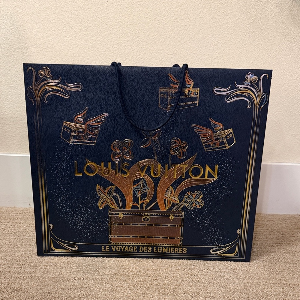 Louis Vuitton Navy and Gold Gift Bag